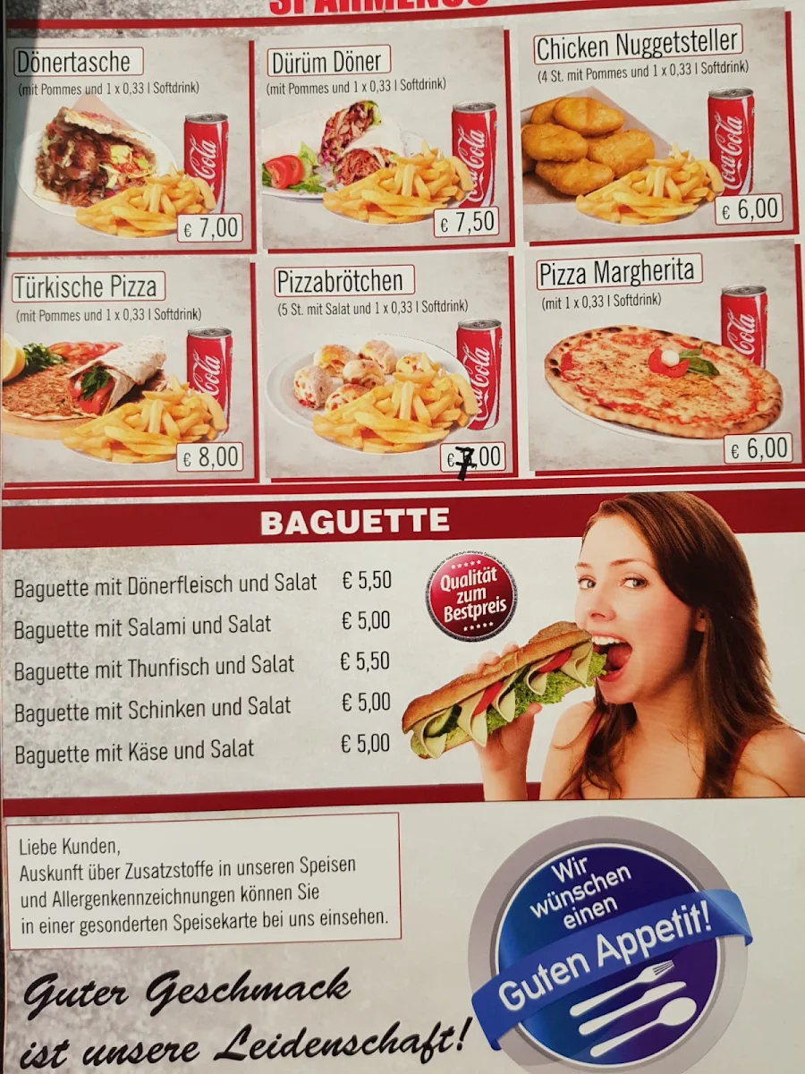 Speisekarte, Nur Feinkostgeschäft