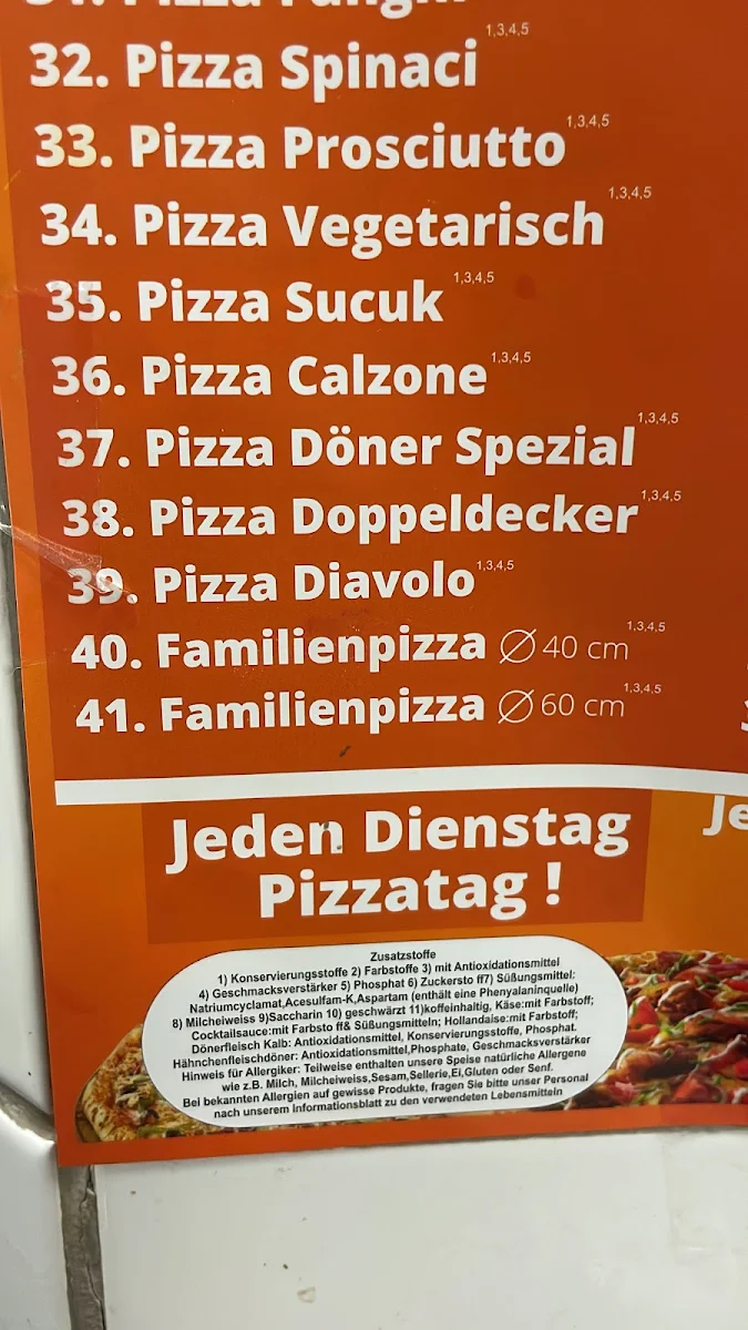 Speisekarte, Nur Feinkostgeschäft