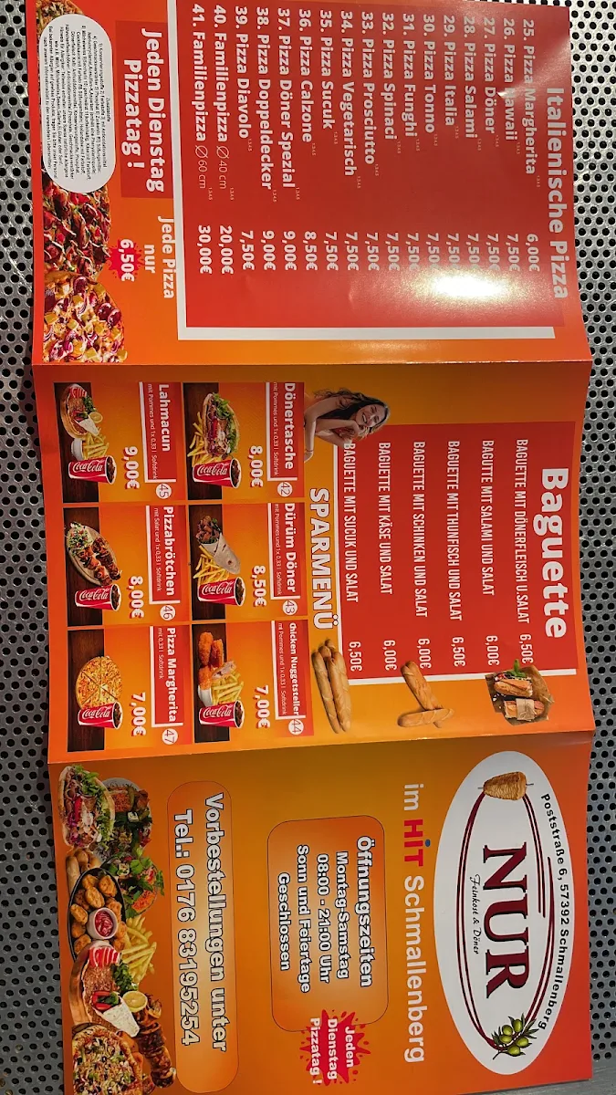 Speisekarte, Nur Feinkostgeschäft