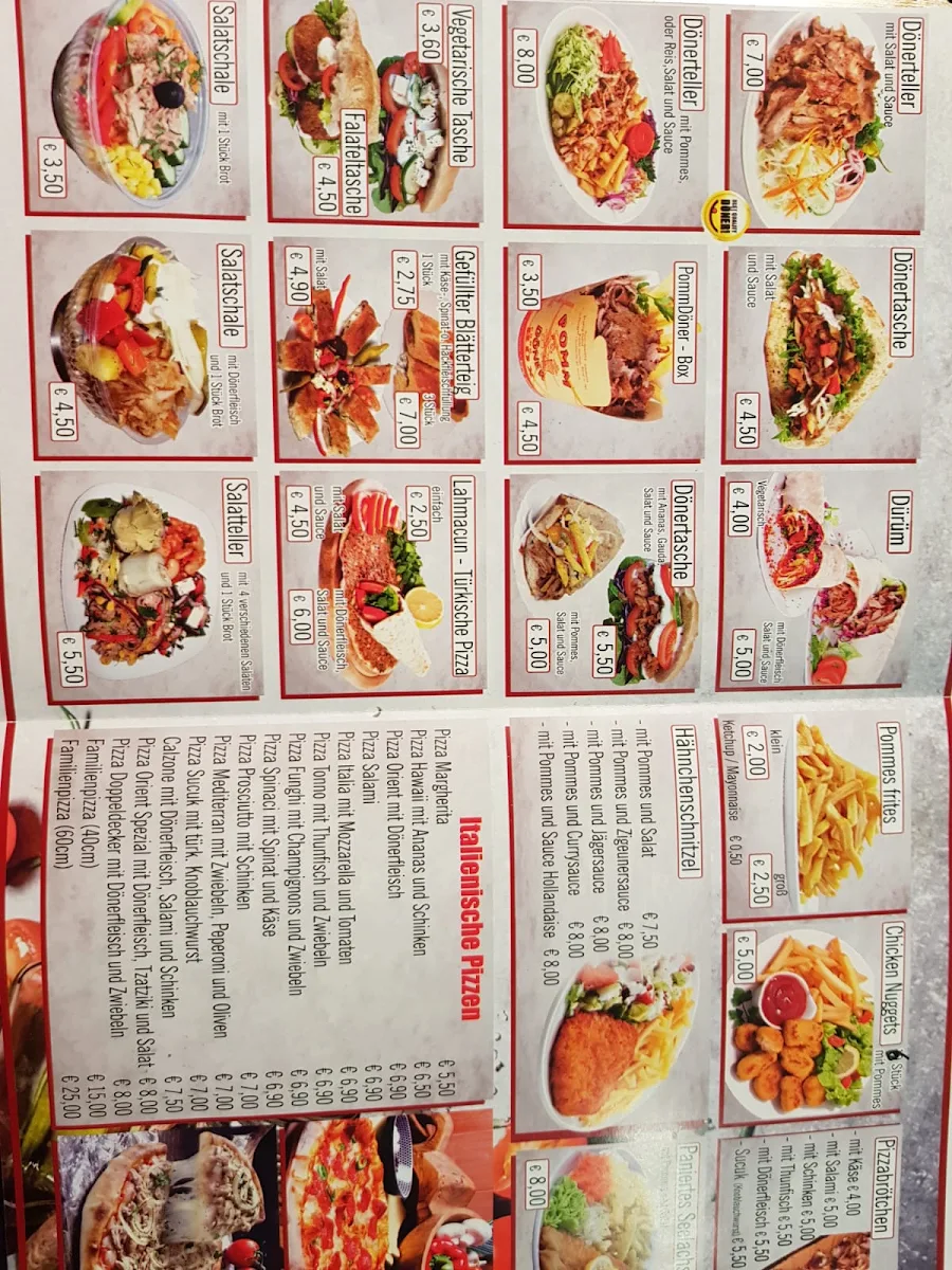 Speisekarte, Nur Feinkostgeschäft