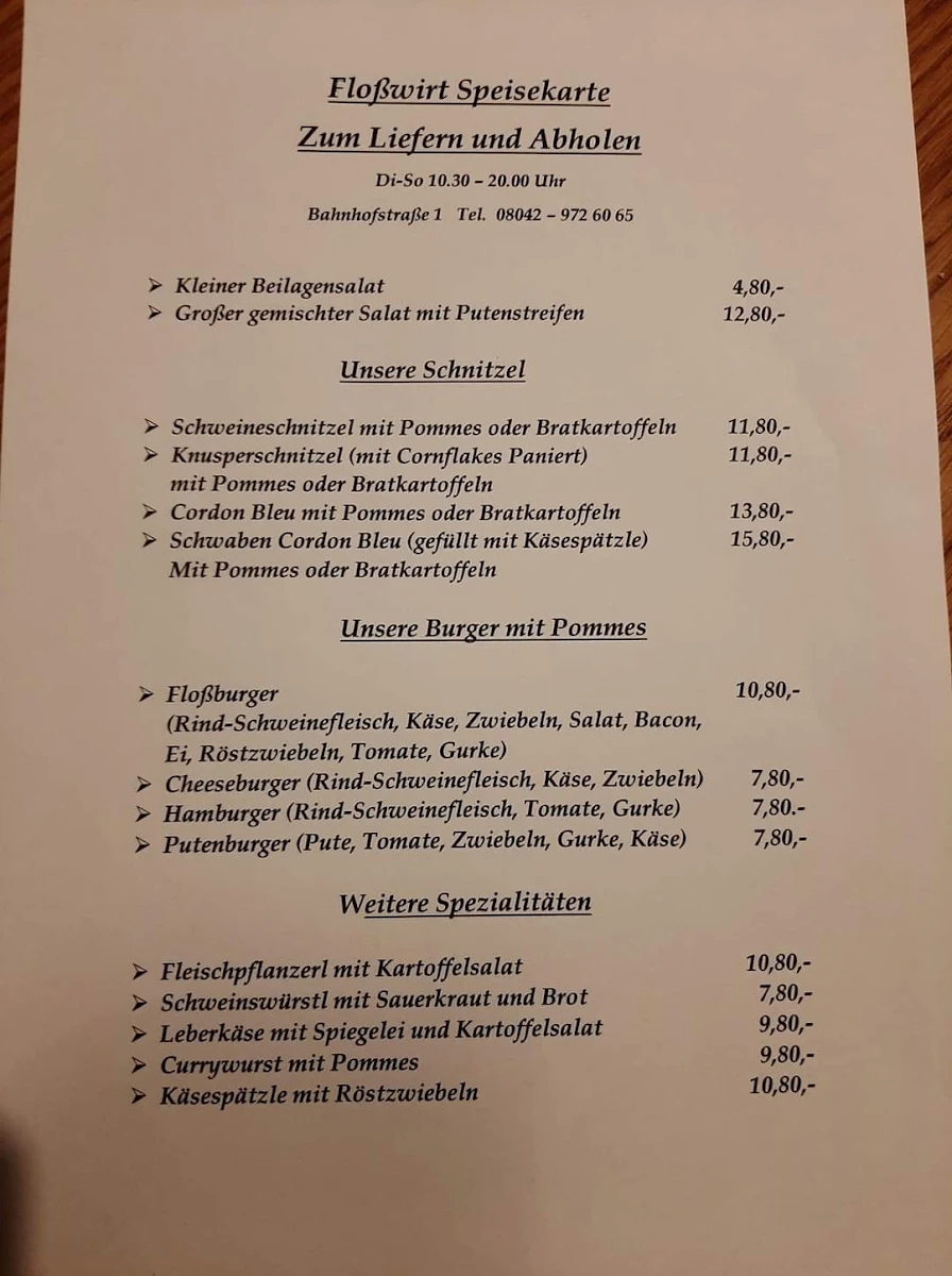 Speisekarte photo 2