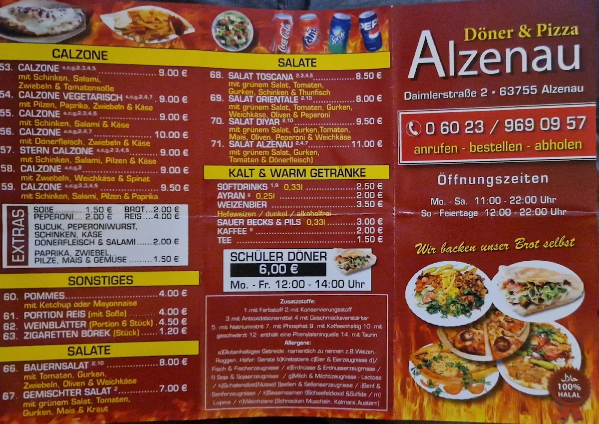 Speisekarte, Alzenau Döner & Pizza