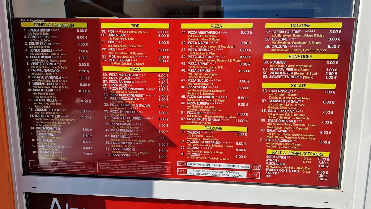 Speisekarte, Alzenau Döner & Pizza