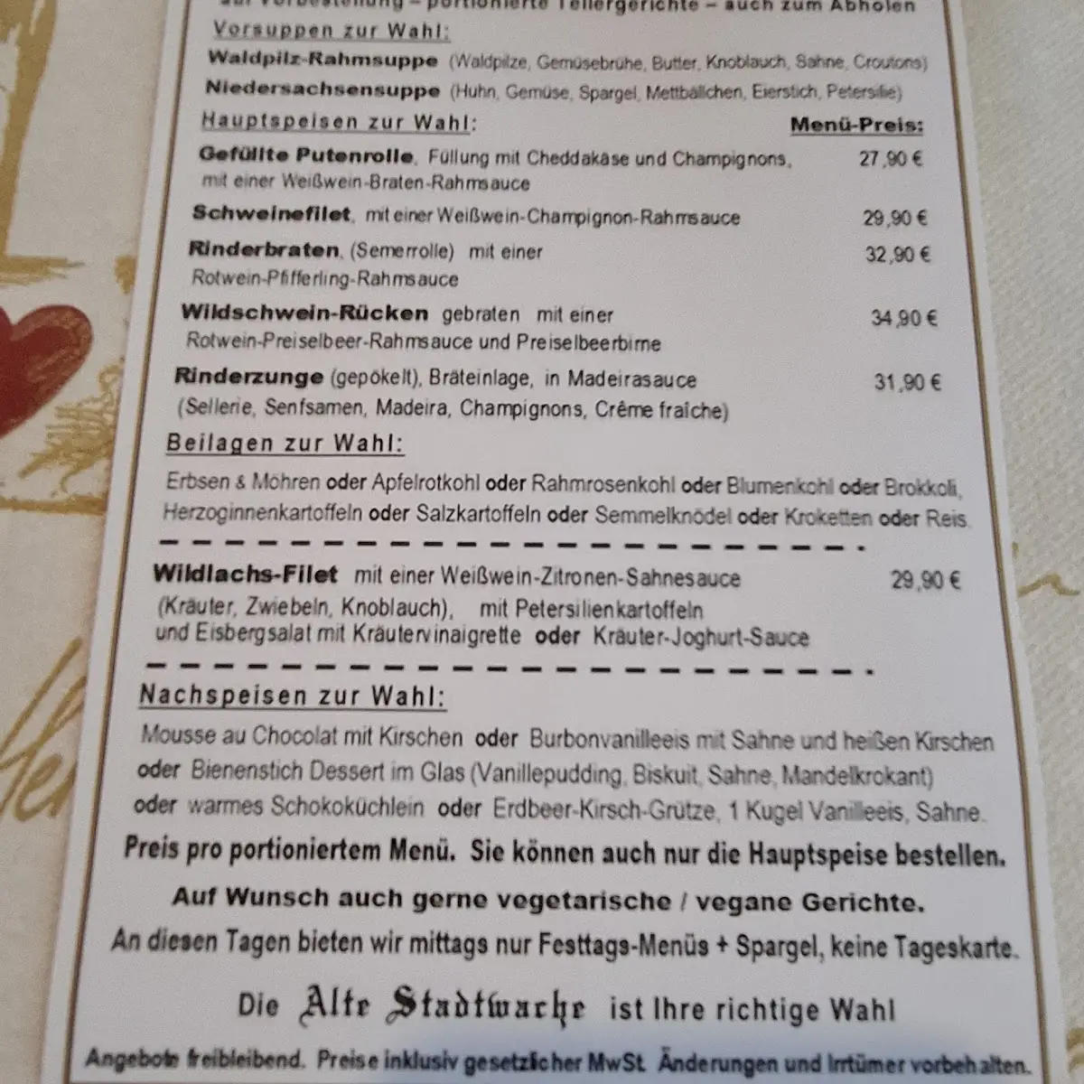 Speisekarte photo 2