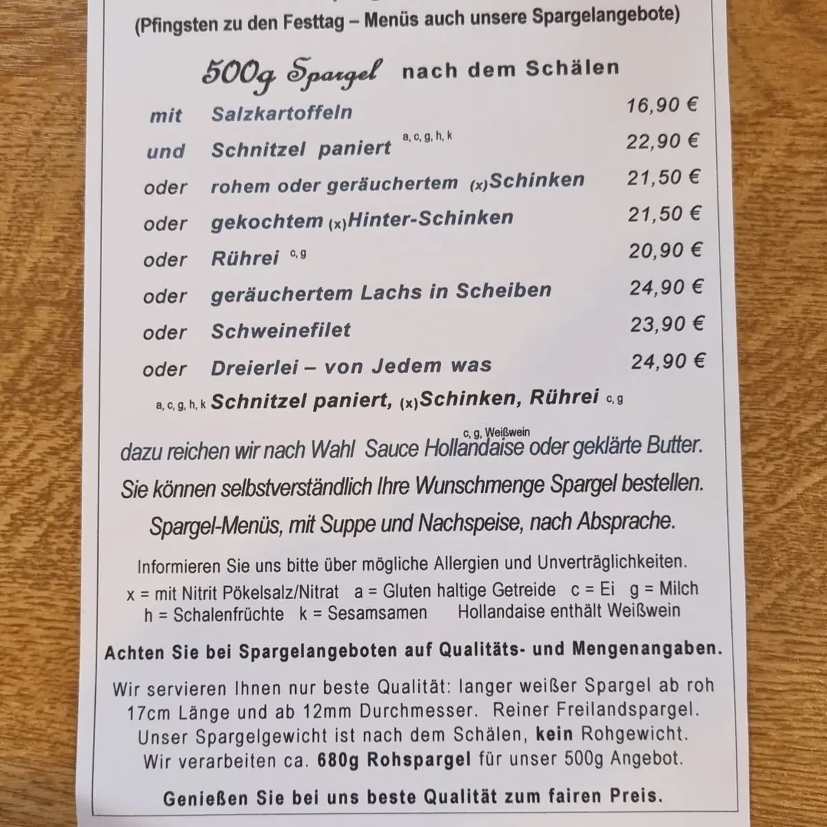 Speisekarte photo 3