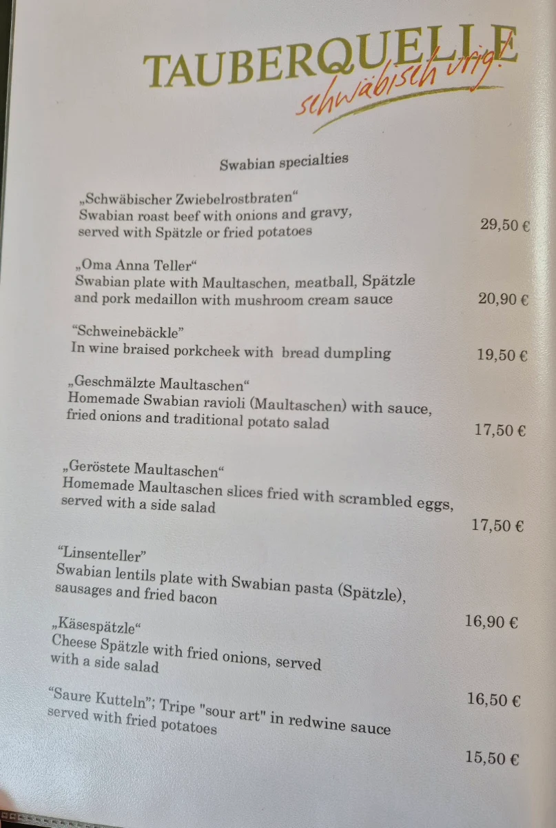 Speisekarte photo 3