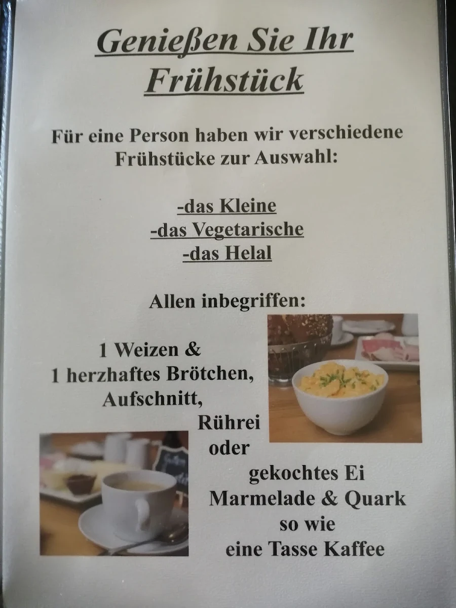 Speisekarte, Bäckerei Boos