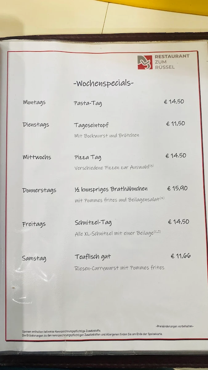 Speisekarte photo 2