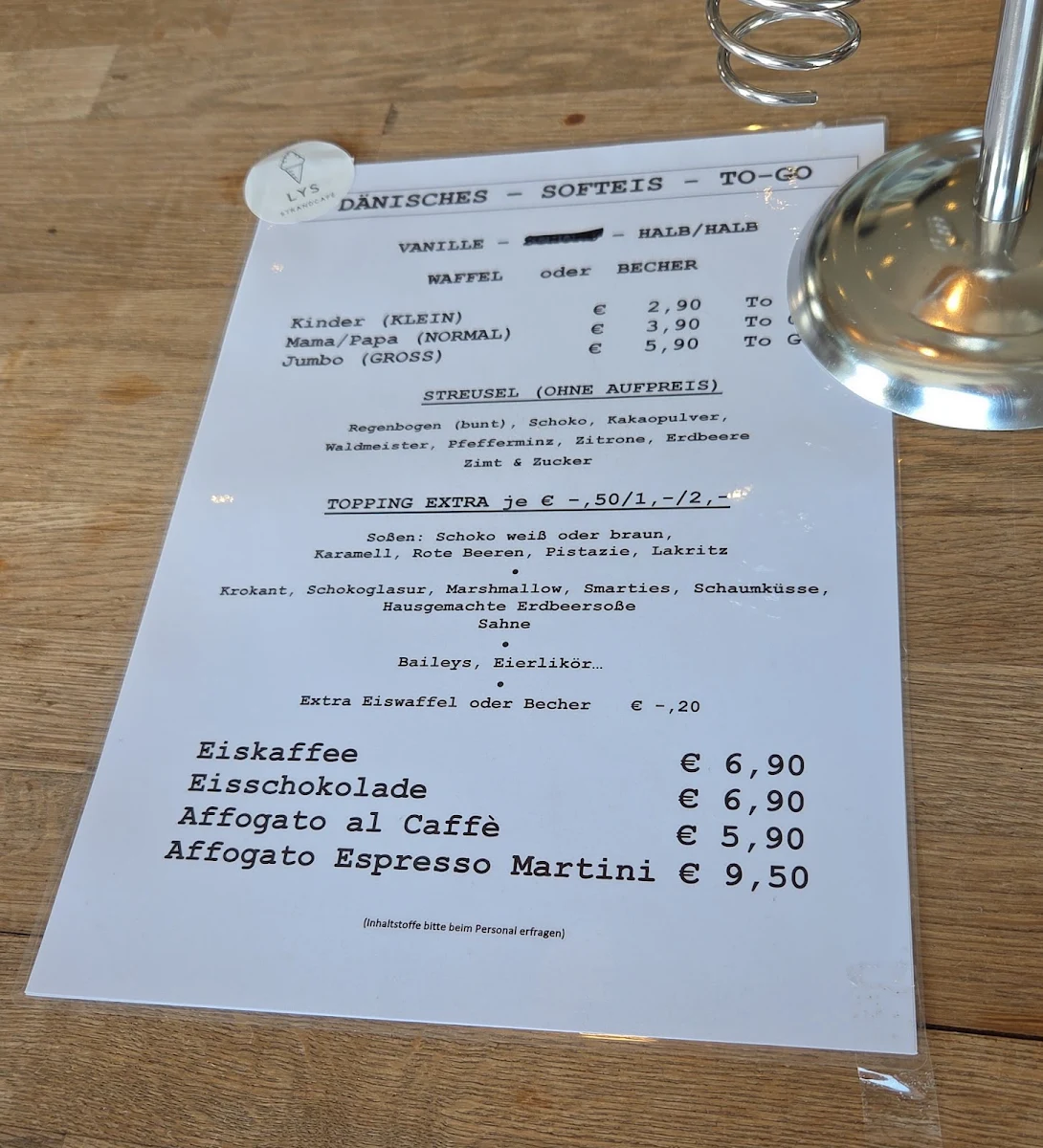 Speisekarte photo 2