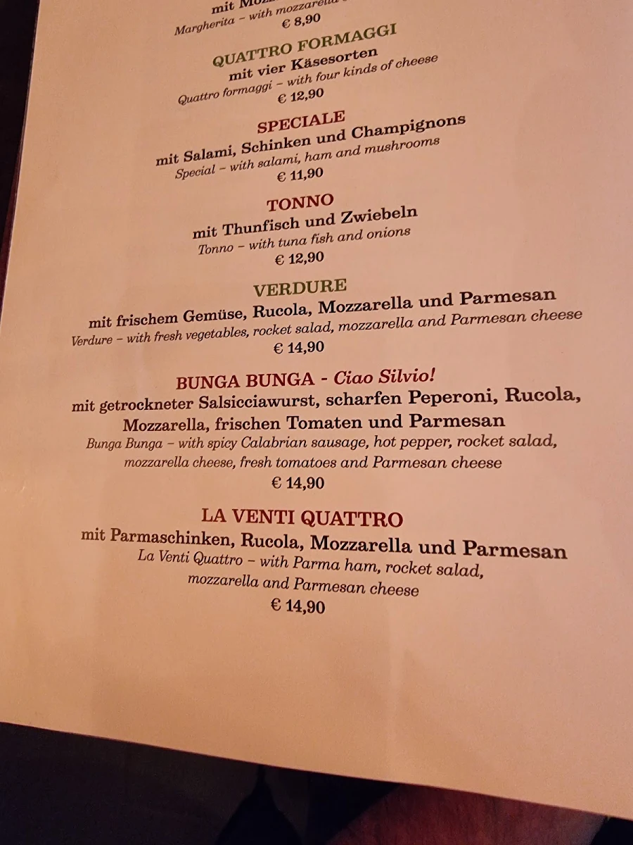 Speisekarte, Pizza & Pasta Scialpi