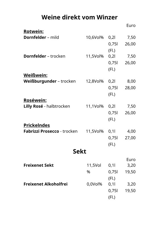 Speisekarte photo 1