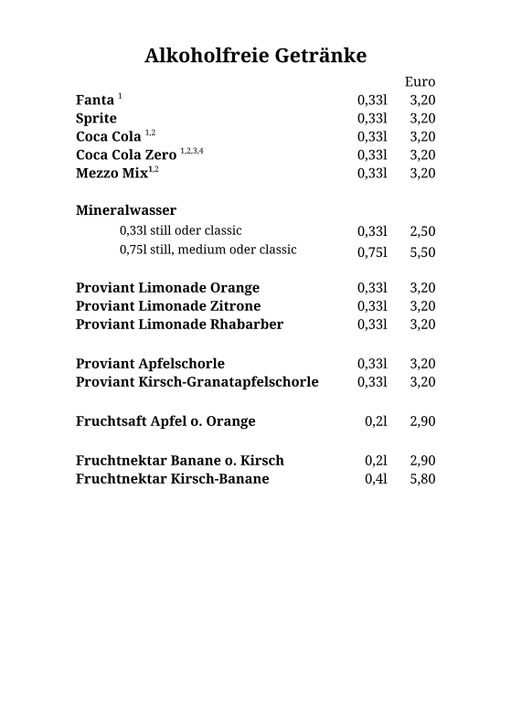 Speisekarte photo 2