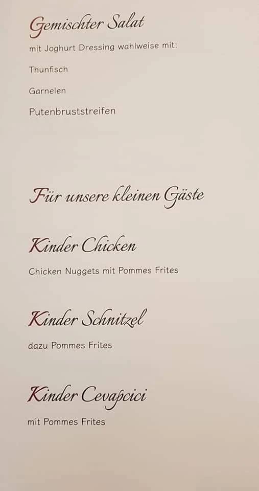 Speisekarte, Landgericht