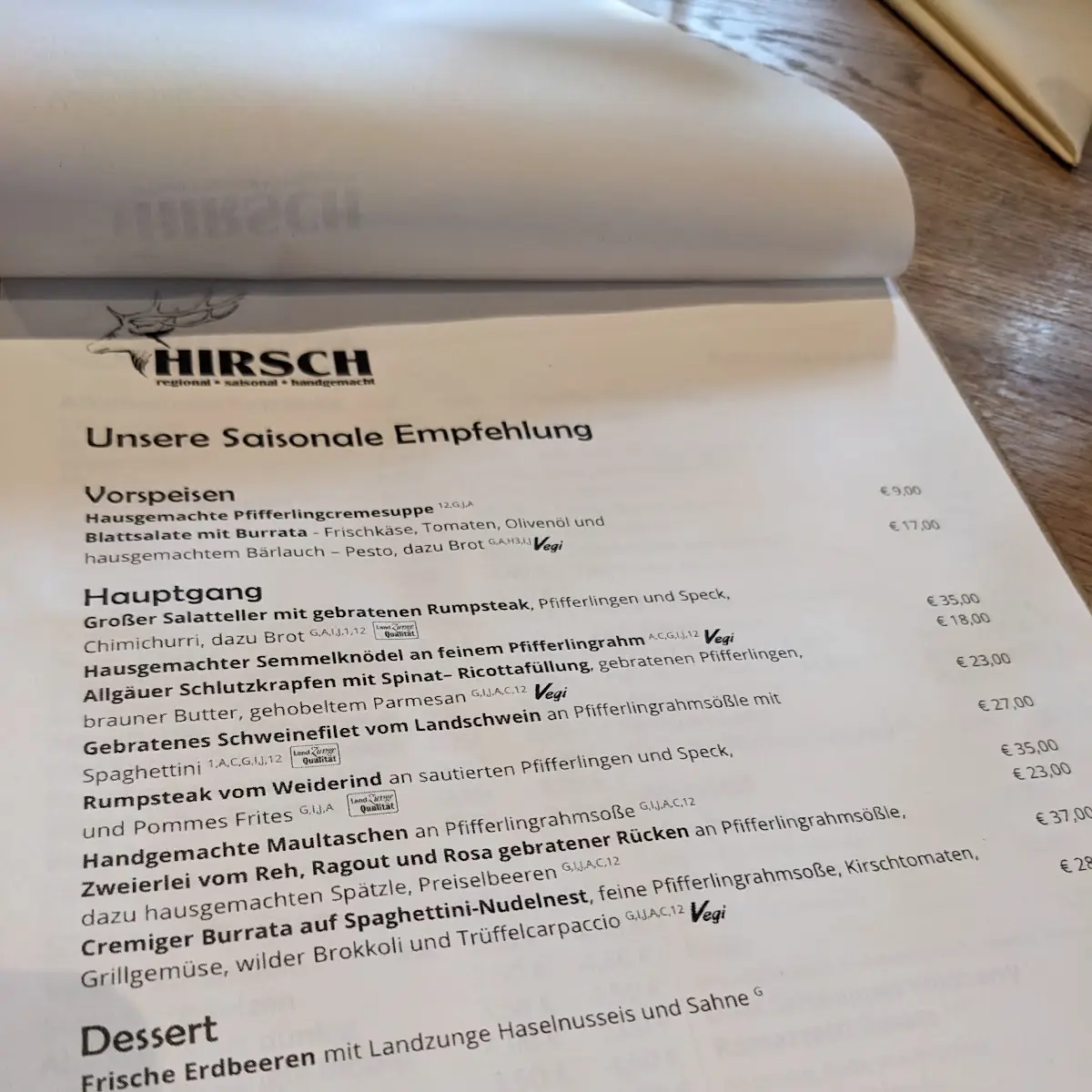 Speisekarte photo 2