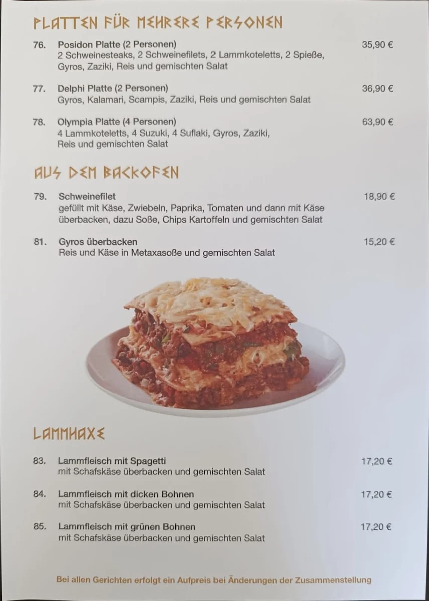 Speisekarte photo 2