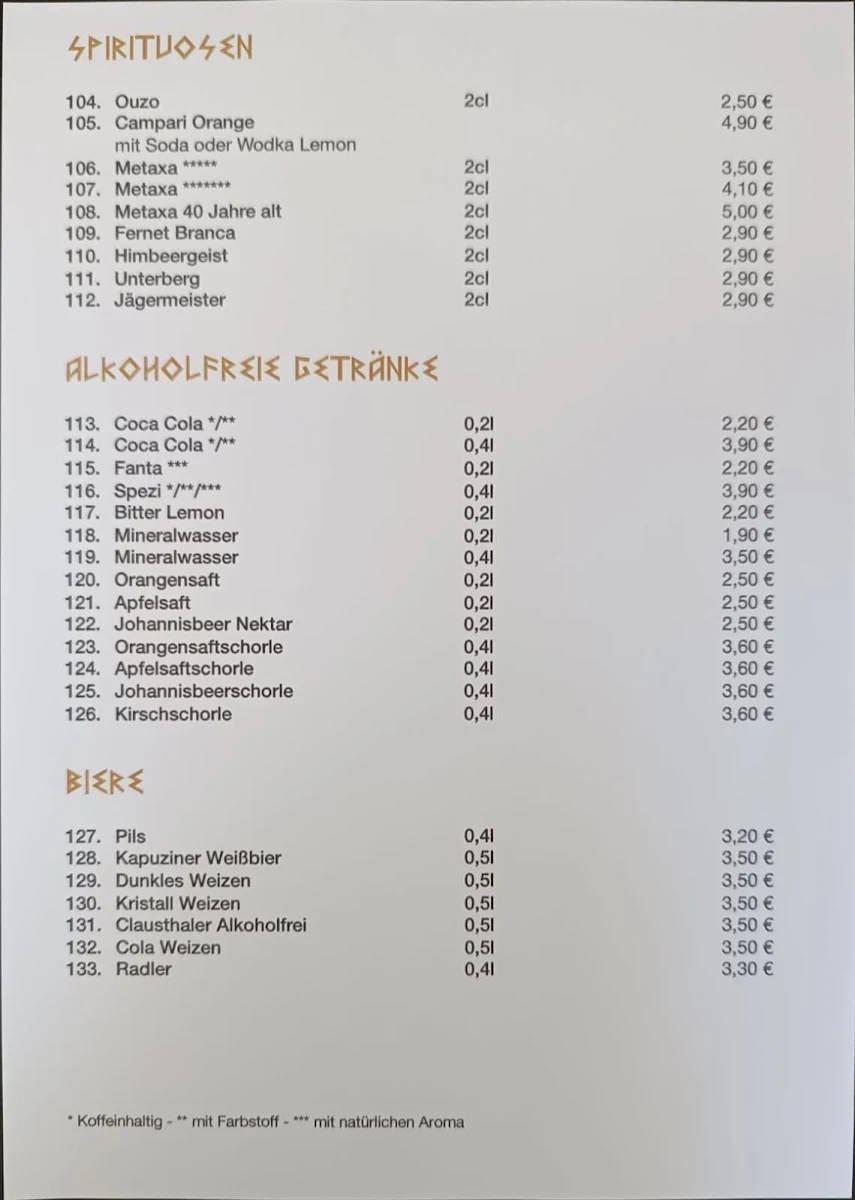 Speisekarte photo 3