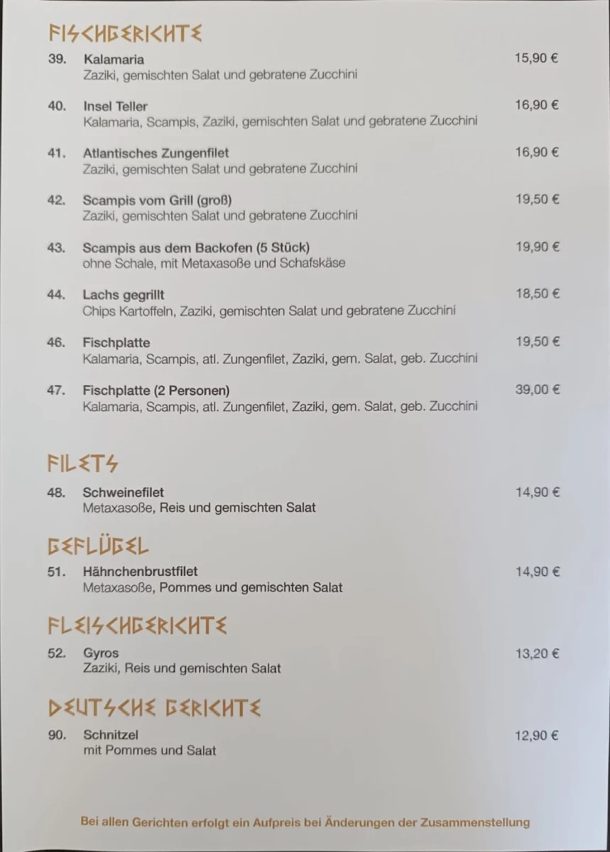 Speisekarte photo 5
