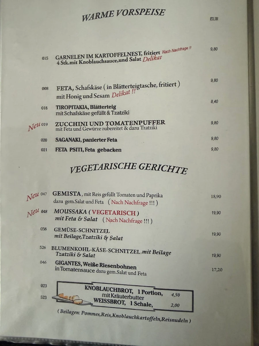 Speisekarte photo 1