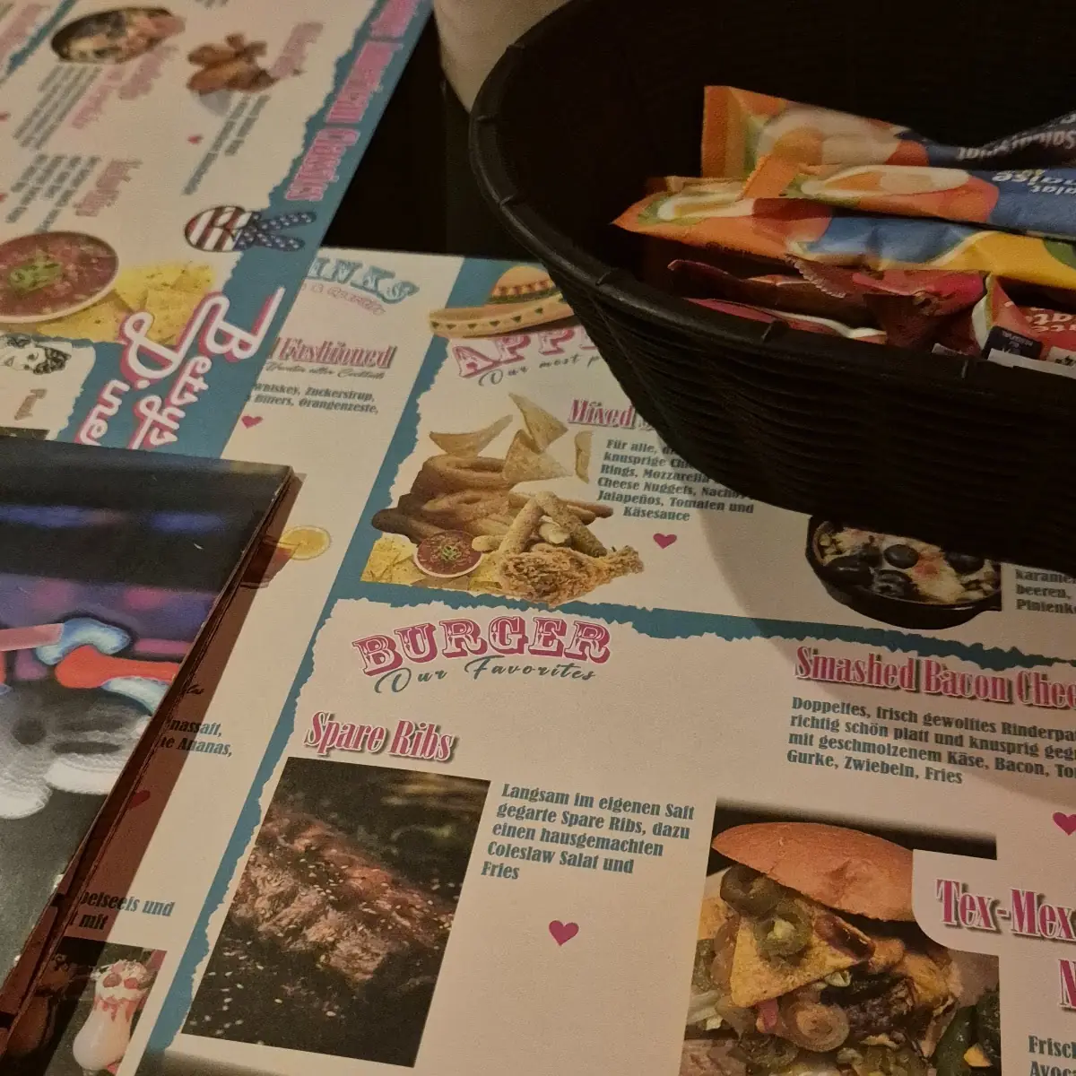 Speisekarte, Betsys Diner