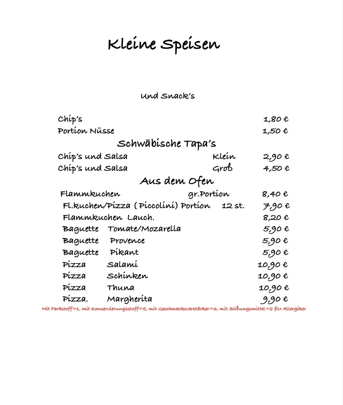 Speisekarte photo 1