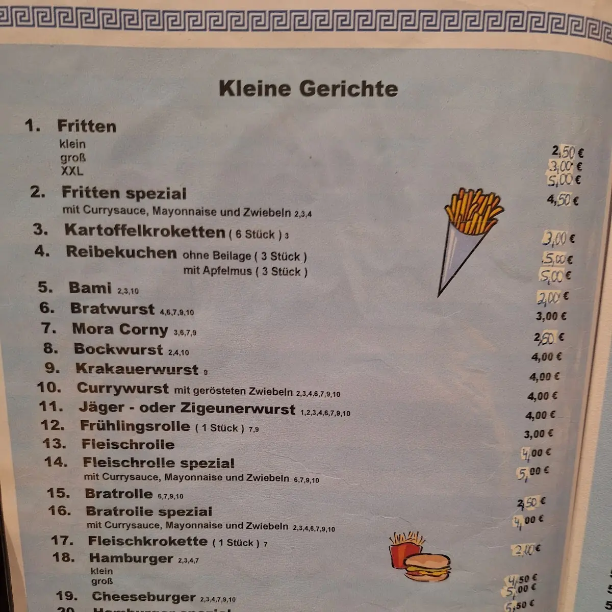 Speisekarte, Korfu Grill Alsdorf
