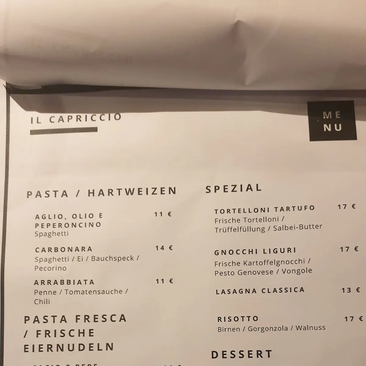 Speisekarte photo 1