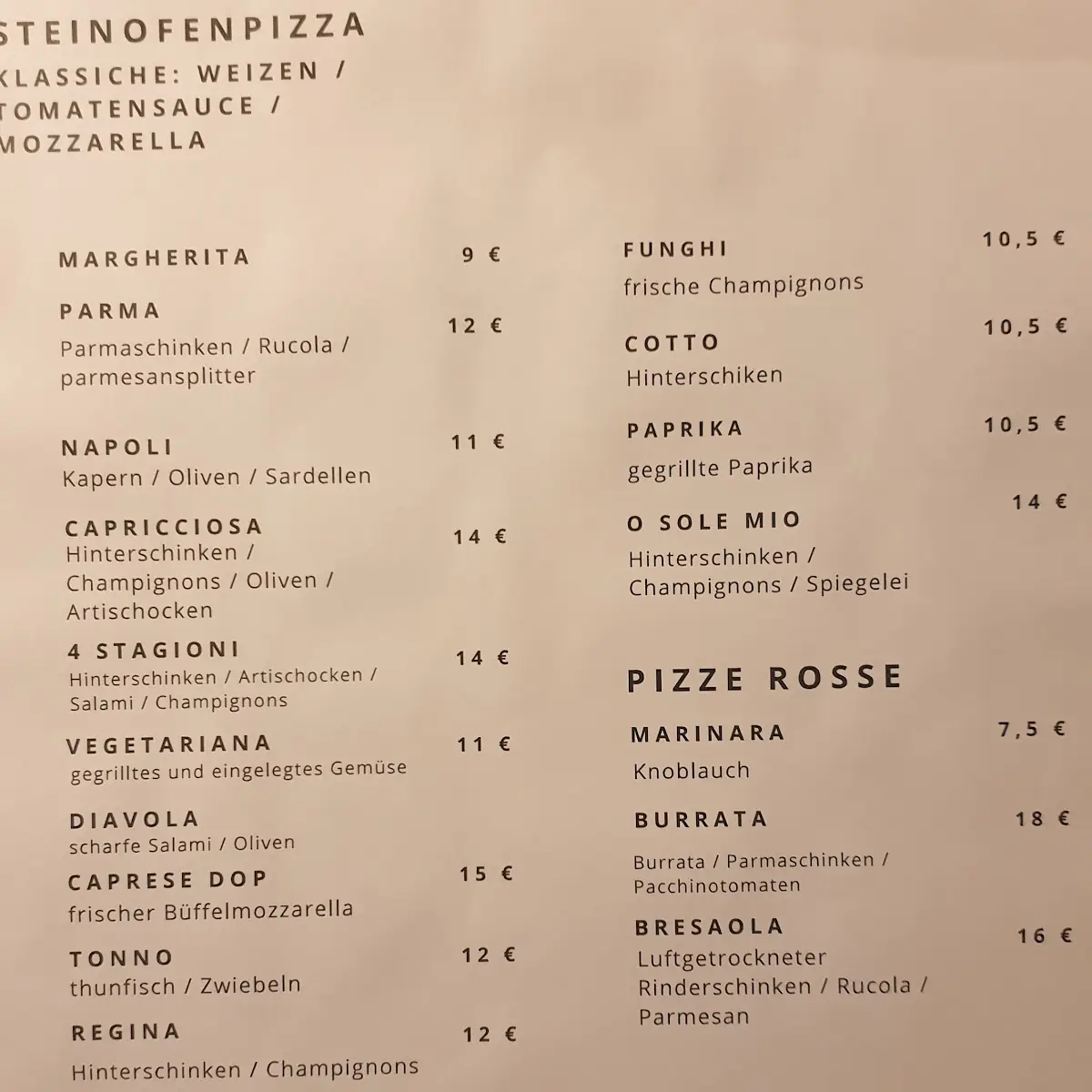 Speisekarte photo 2