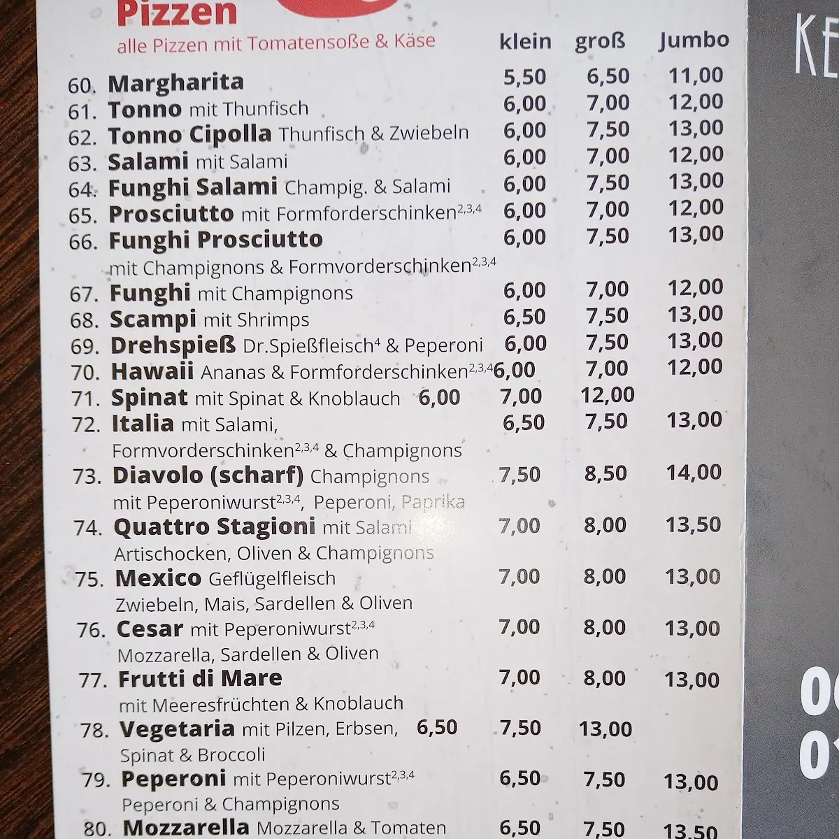Speisekarte photo 5