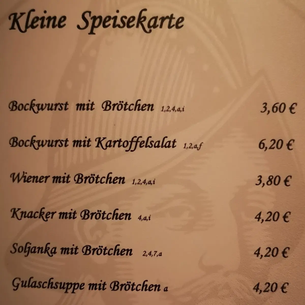 Speisekarte photo 1