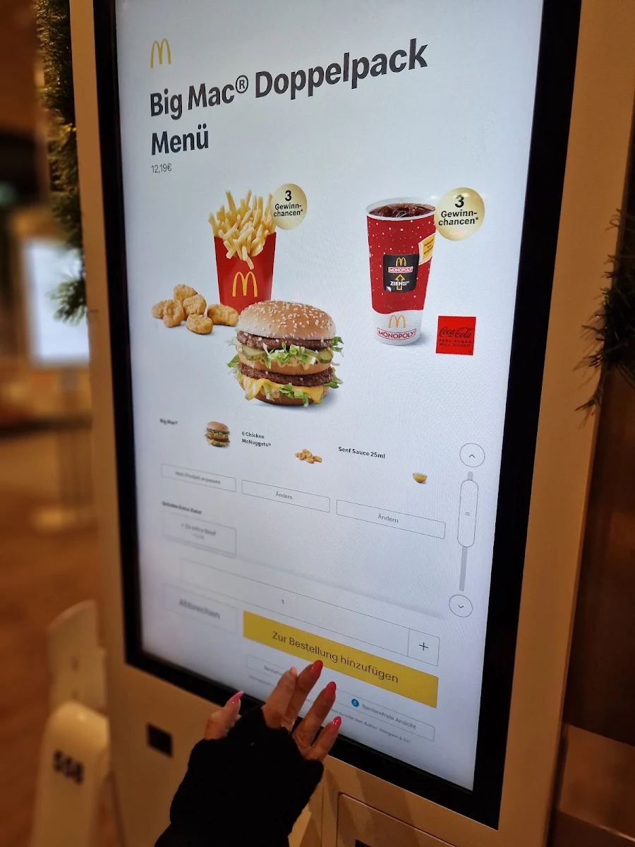 Speisekarte, McDonald's