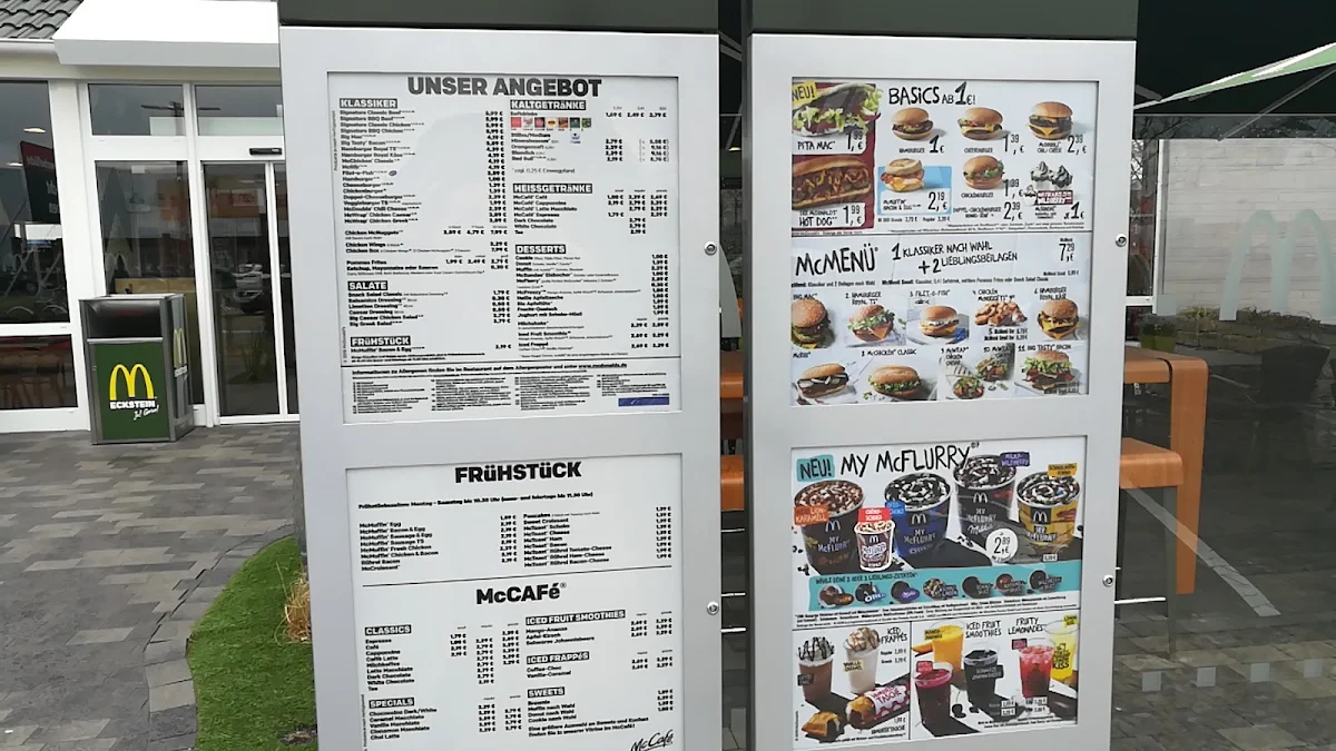 Speisekarte, McDonald's