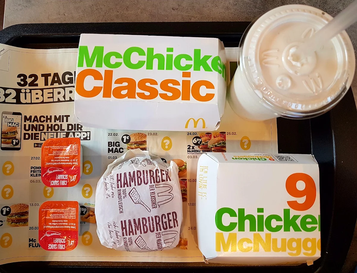 Speisekarte, McDonald's
