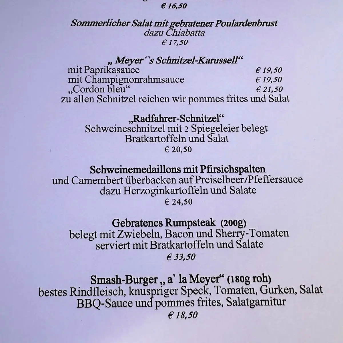 Speisekarte photo 1