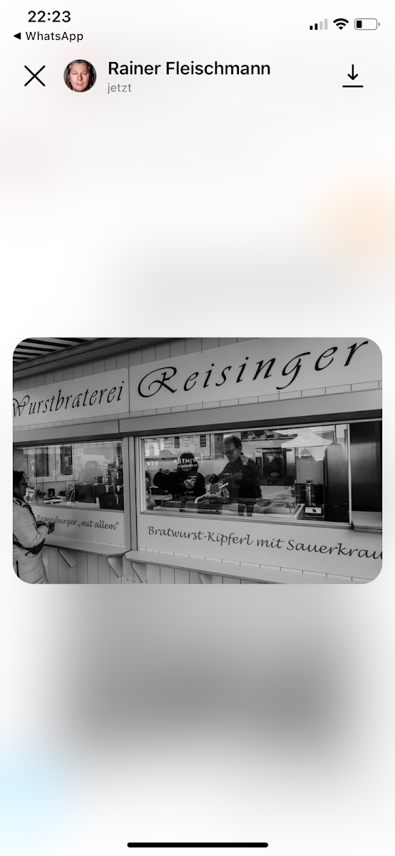 Speisekarte, Wurstbraterei Reisinger GmbH