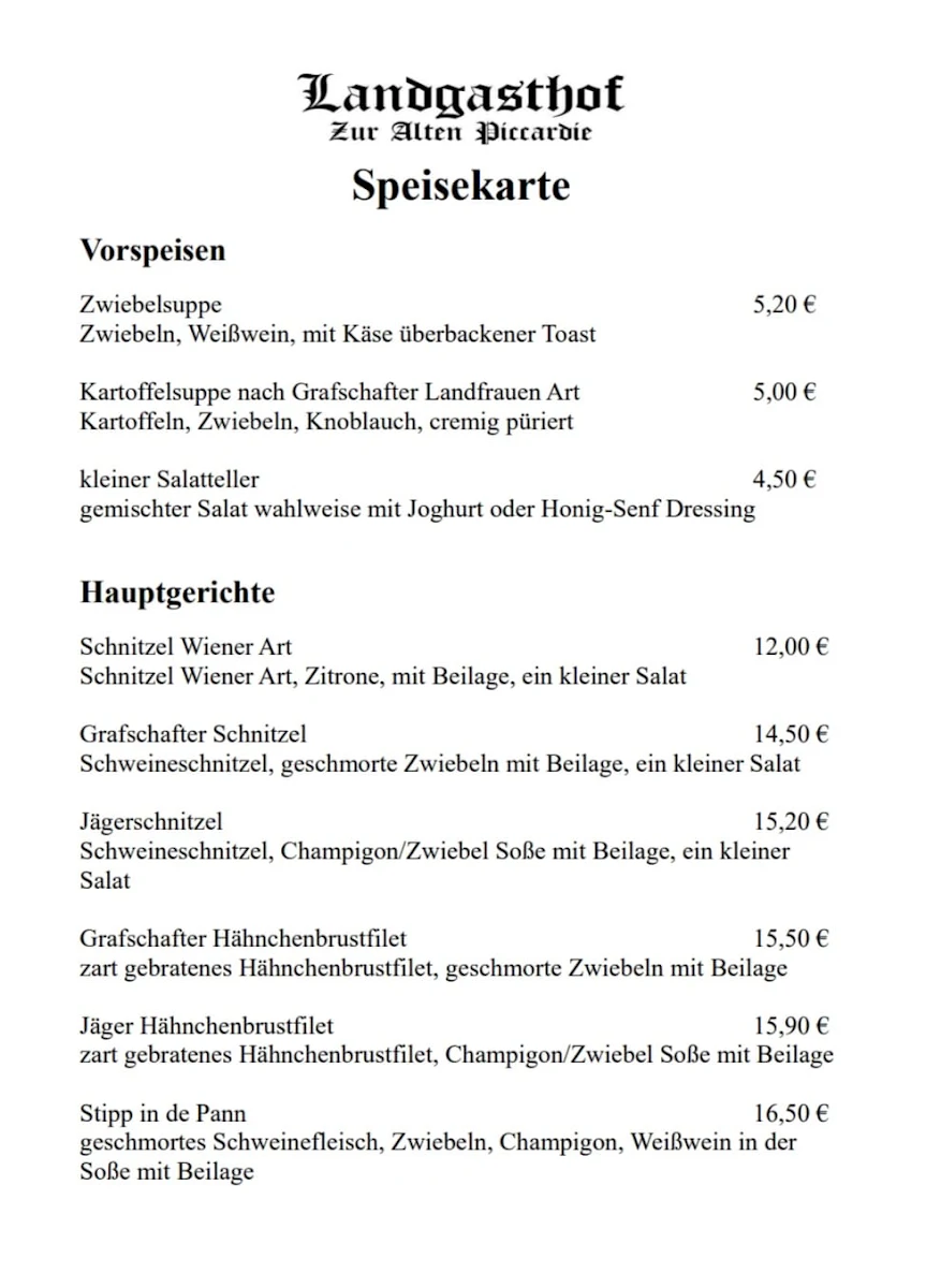 Speisekarte photo 5