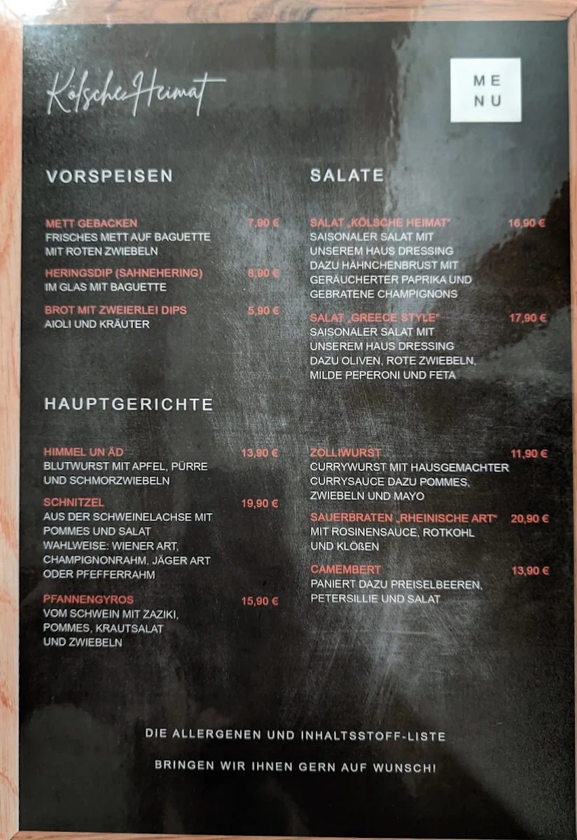 Speisekarte photo 3