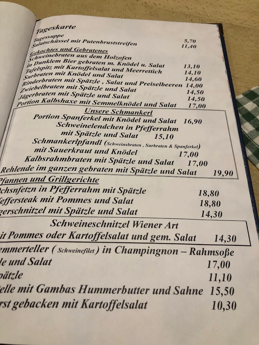 Speisekarte photo 1