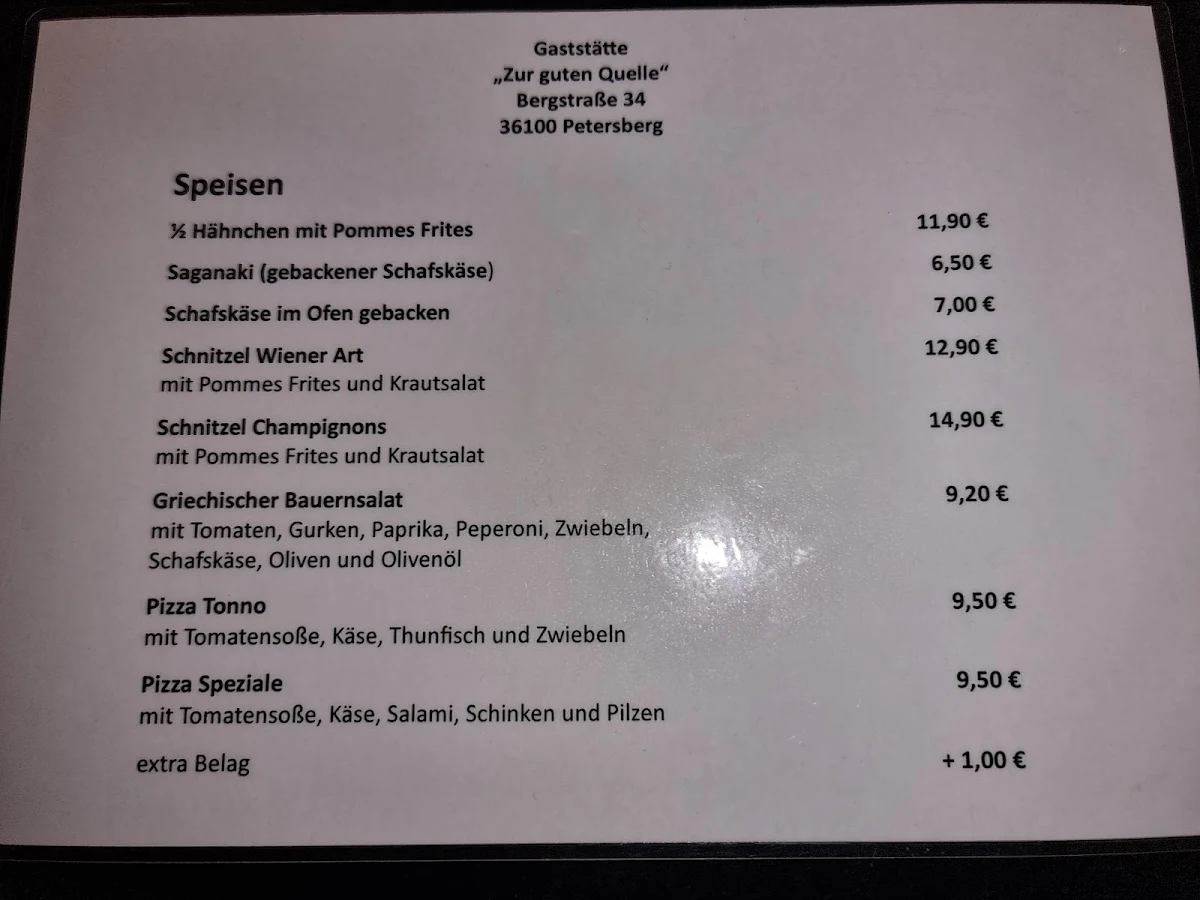 Speisekarte photo 1