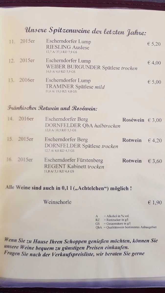 Speisekarte photo 1