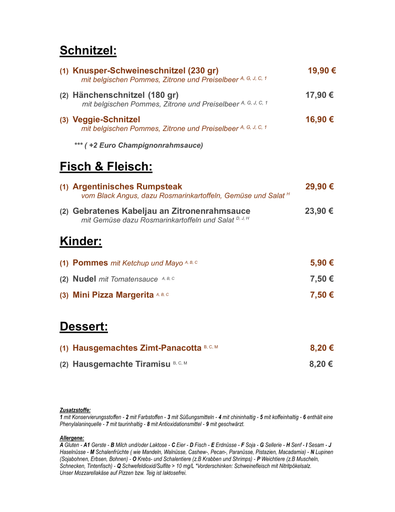 Speisekarte photo 1