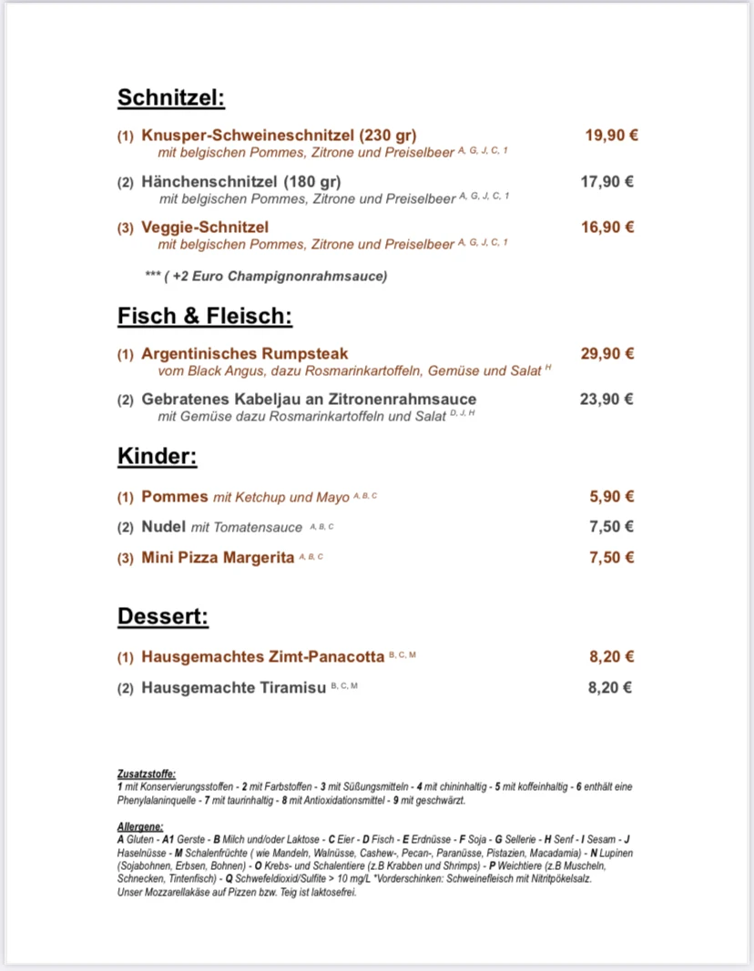 Speisekarte photo 4