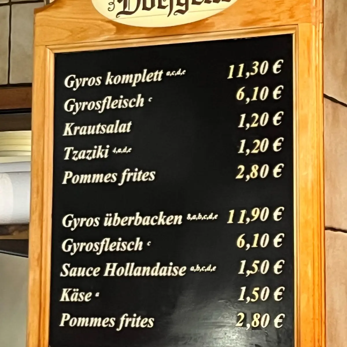 Speisekarte photo 2
