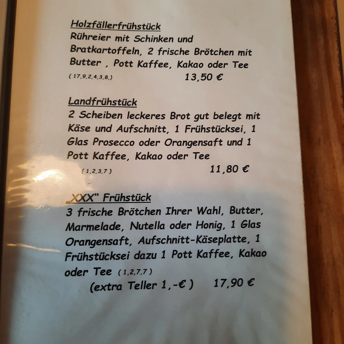 Speisekarte photo 1