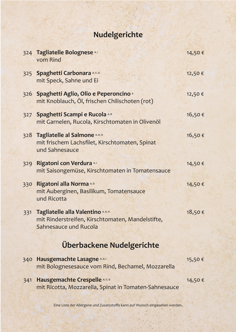 Speisekarte photo 2