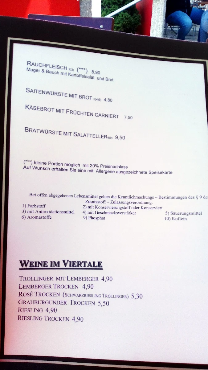 Speisekarte, Gasthaus zum Löwen Reiner’s Partyservice