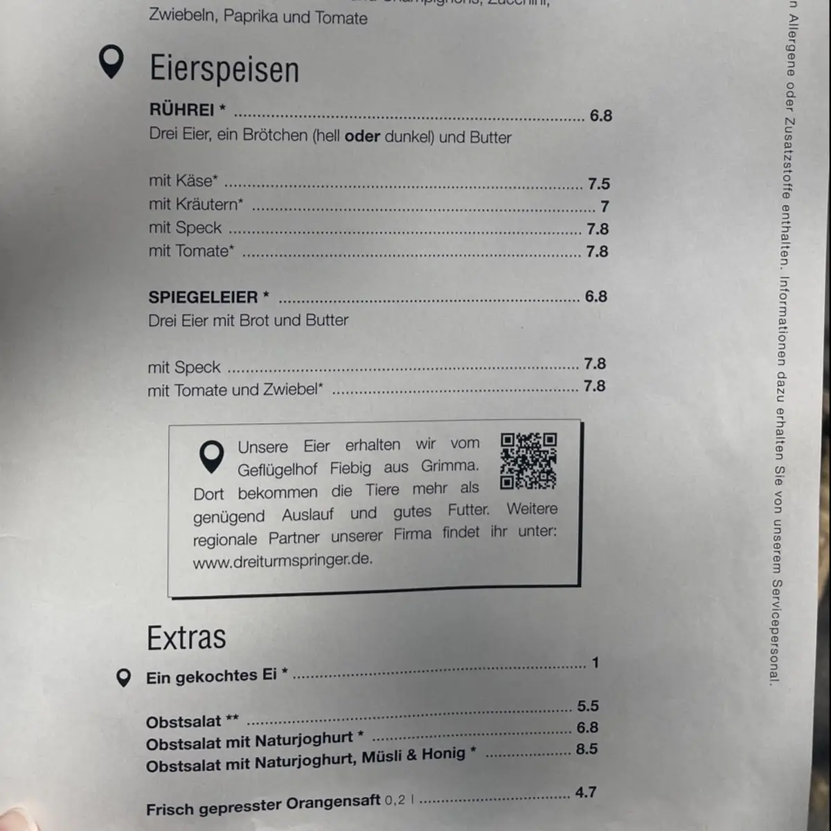 Speisekarte photo 1