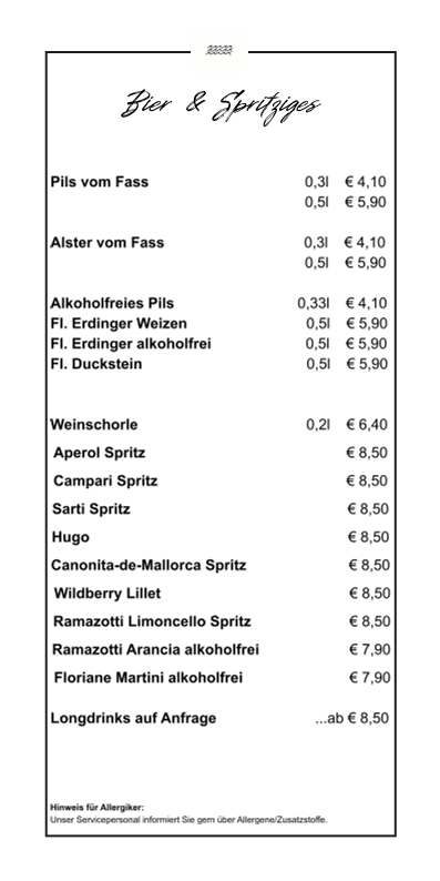 Speisekarte photo 3