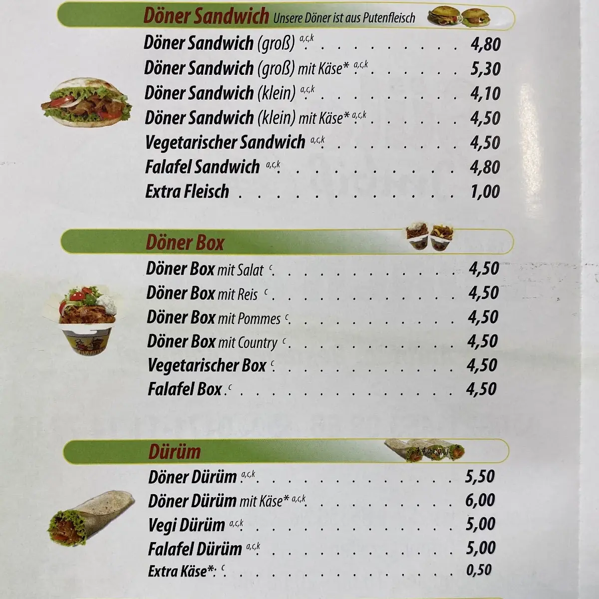 Speisekarte photo 2