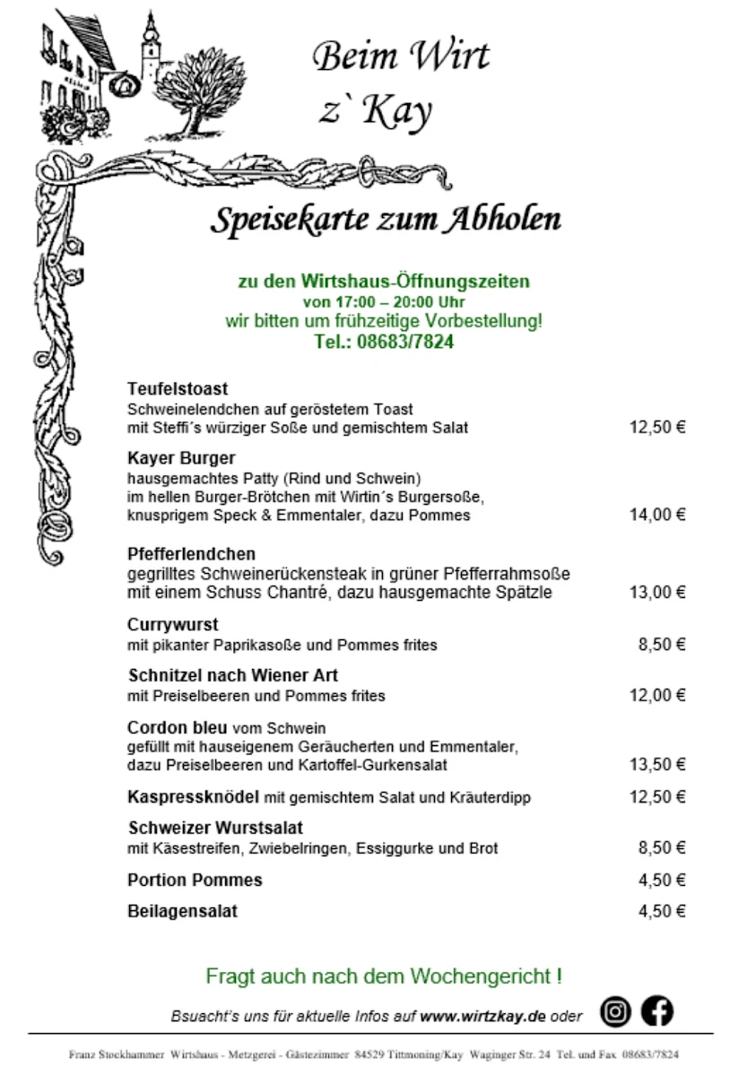 Speisekarte photo 2