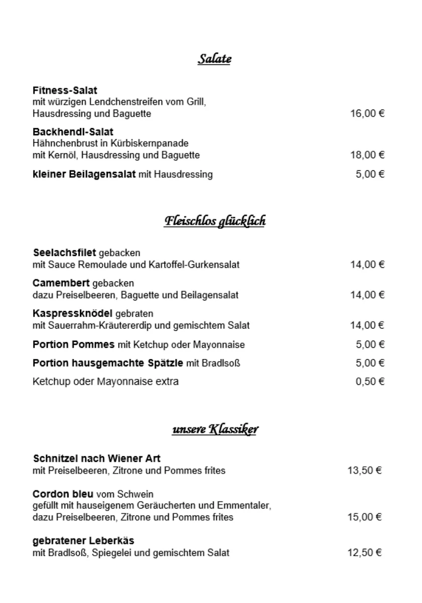 Speisekarte photo 4